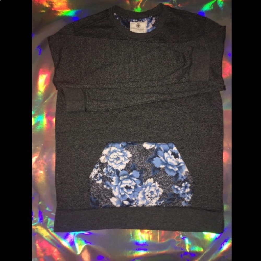 Grey Floral Sweater